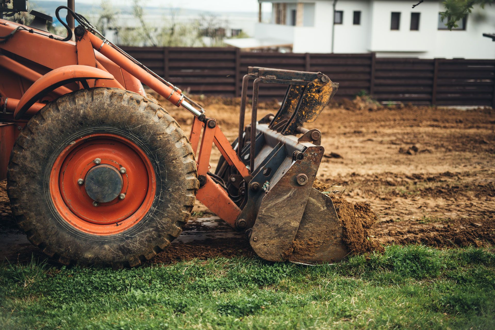 Gartenmaschine in Betrieb